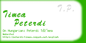 timea peterdi business card